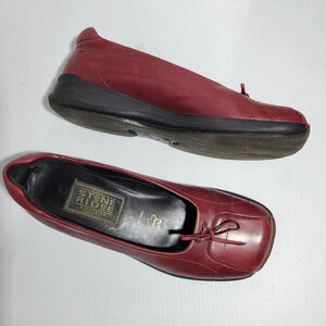 vintage Stone Ridge by Aldo ballet flat  shoes red leather size 36